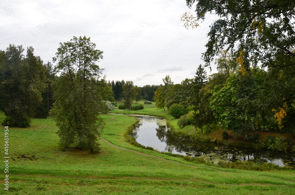 Stunningly beautiful park in Pavlovsk, Russia