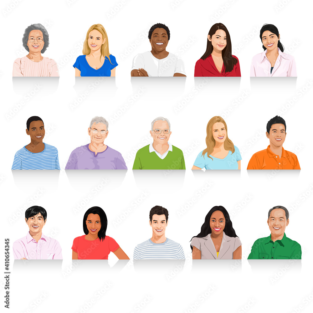 Illustration of diverse people vector design illustration Illustration of diverse people vector design illustration