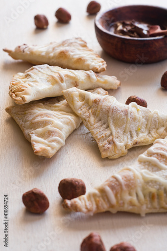 Some nutella hand pies with and some hazelnut
