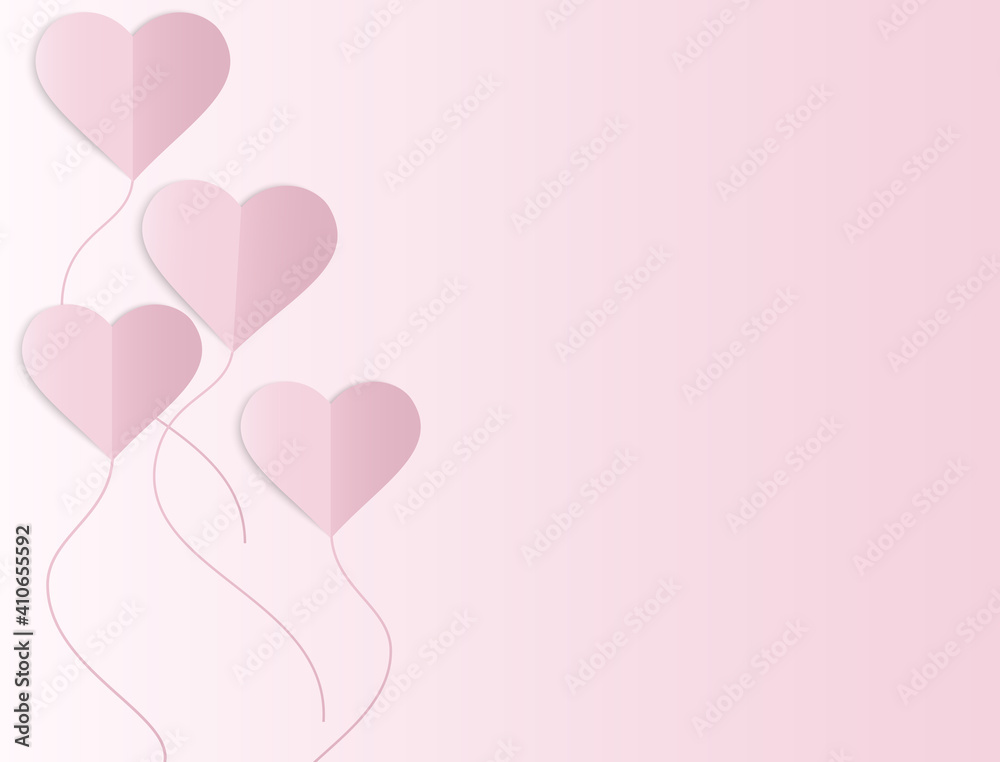 Bright pink love wallpaper with flying balloon theme Bright pink love wallpaper with flying balloon theme