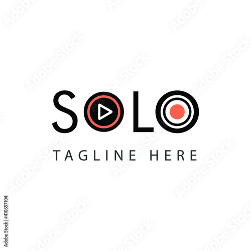 Solo music vector logo template