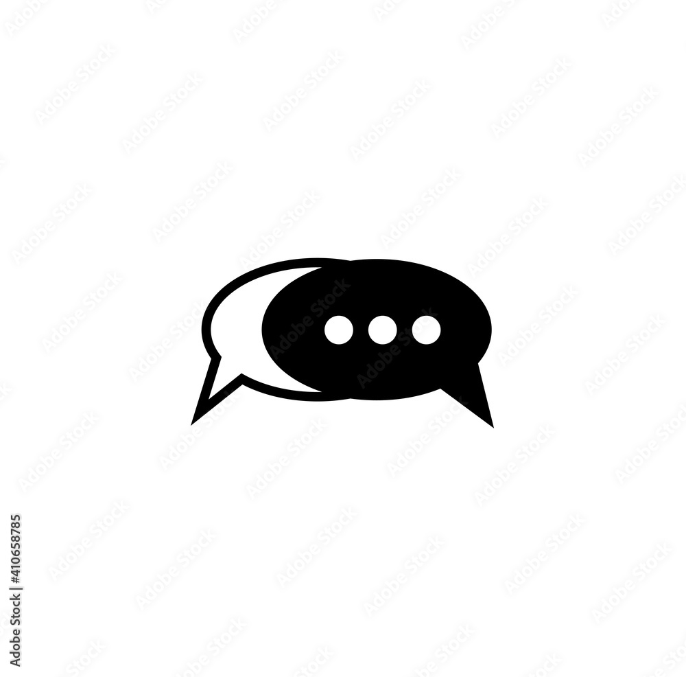 Message bubble. Bubble template. Speech bubble. Chat sign. Communication symbol. Vector speech bubble. Notification icon. Social Media element. New message. Chat Icon.