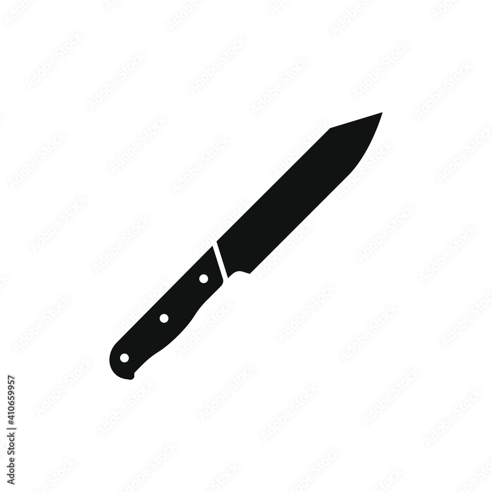 Kitchen knife flat icon isolated on white background. vector illustration Kitchen knife flat icon isolated on white background. vector illustration