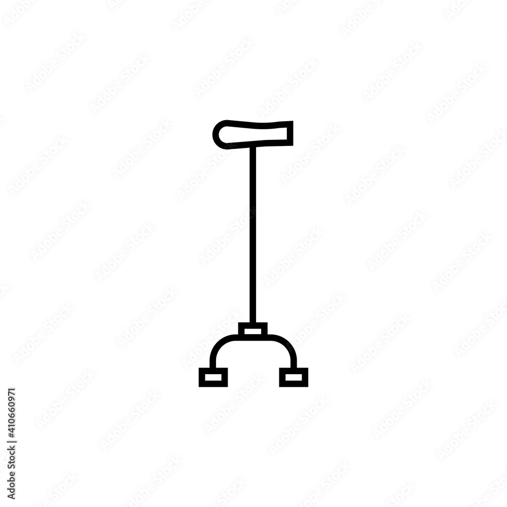 Fototapeta premium Forearm crutch icon. Medical tool vector illustration.