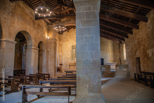 Interno della Pieve di Corsignano, vicino a Pienza in V al d'Orcia