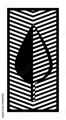 Cnc pattern with leaf. Decorative panel, screen,wall. Vector cnc leaf for laser cutting. Template for interior partition, room divider, privacy fence