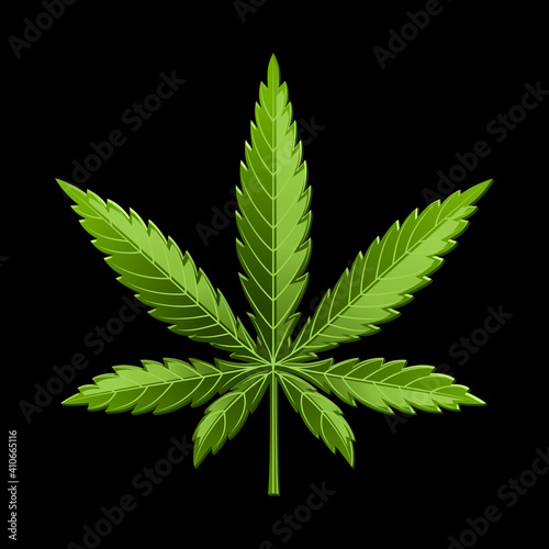 Marijuana leaf or cannabis leaf weed icon