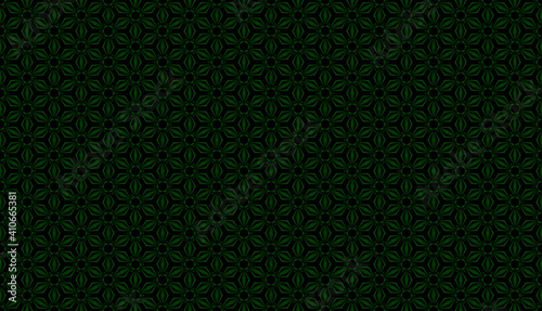 Dark green ornament on a black background