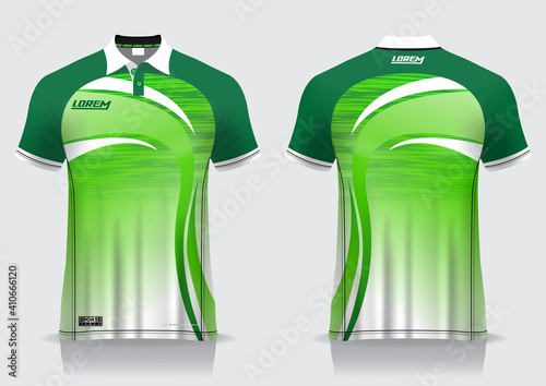 jersey badminton polo shirt design, for uniform team front and back