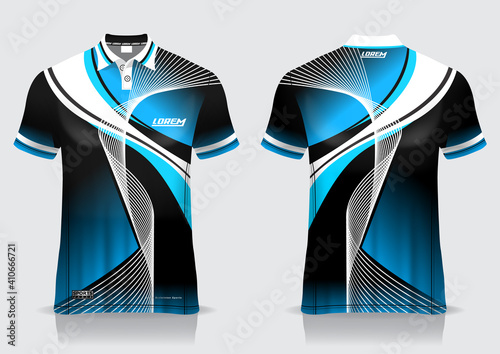 jersey badminton polo shirt design, for uniform team front and back