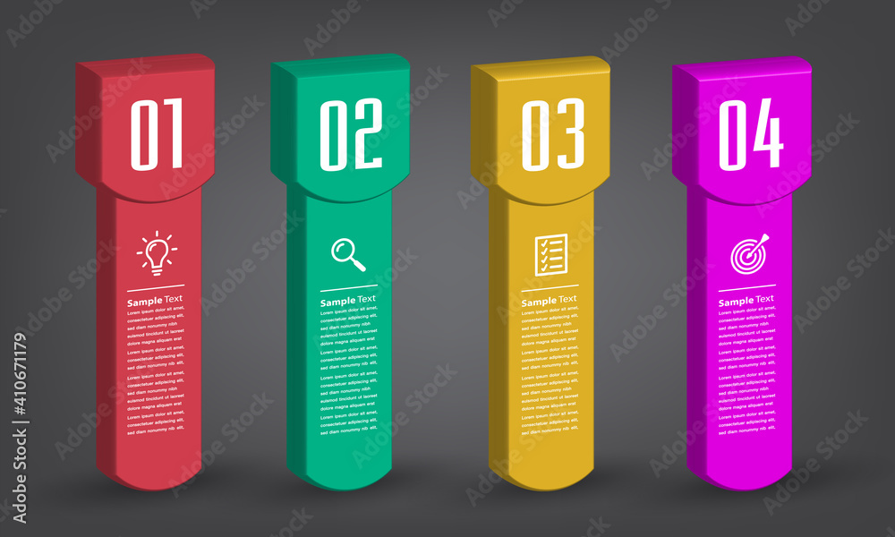 modern 3D text box template, banner Infographics modern 3D text box template, banner Infographics