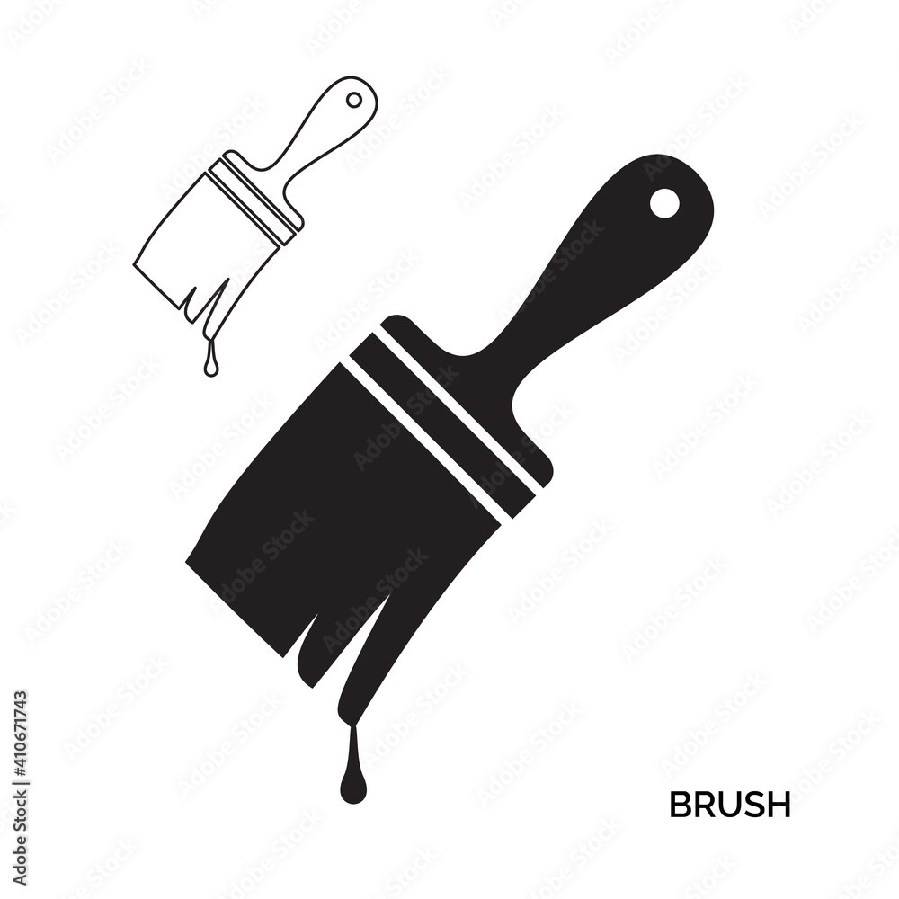 Sign Brush Vector Vector Paint Brush Silhouette
