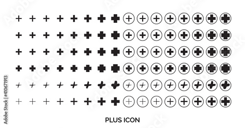 Fototapeta Naklejka Na Ścianę i Meble -  Cross Flat Icon, Plus Symbol, Subscribe Sign, Add Button
