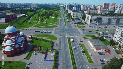 Modern Saint Petersburg from a birds eye view