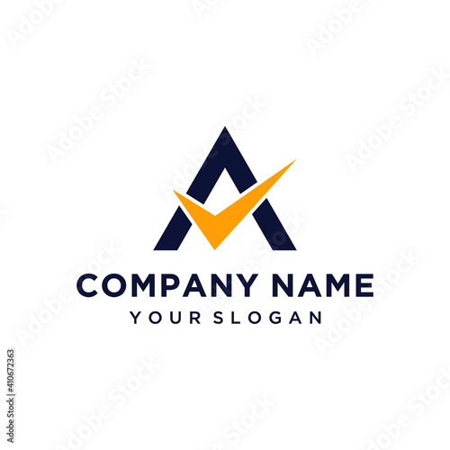 Free Download Letter A check mark logo - GFXLoad