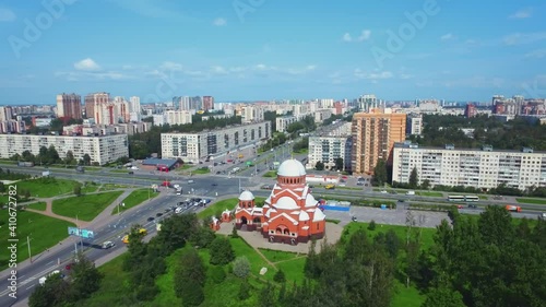 Modern Saint Petersburg from a birds eye view
