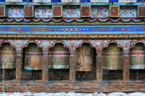 buddhist temple (Wangdicholing) in jakar (bhutan) photo