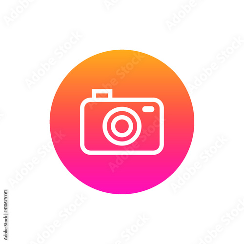 Linear camera icon vector