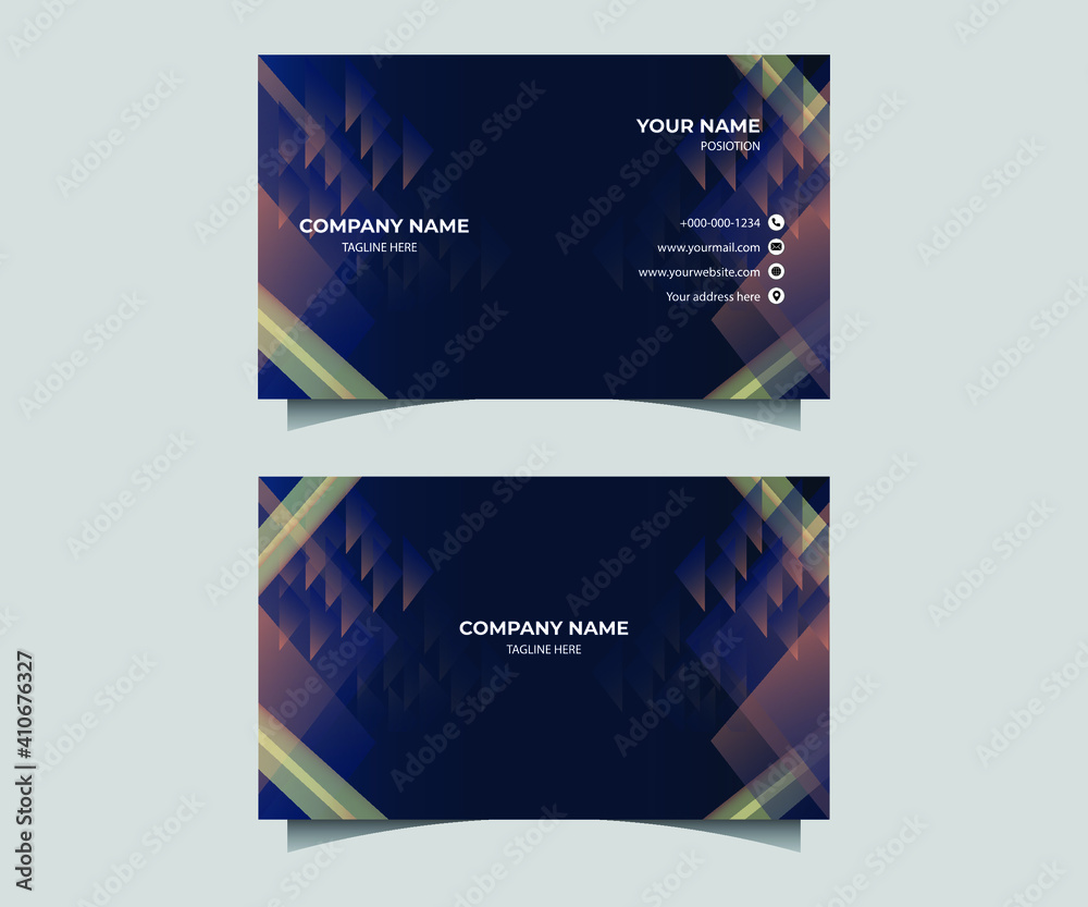Naklejka premium Creative Double Sided Business Card Design