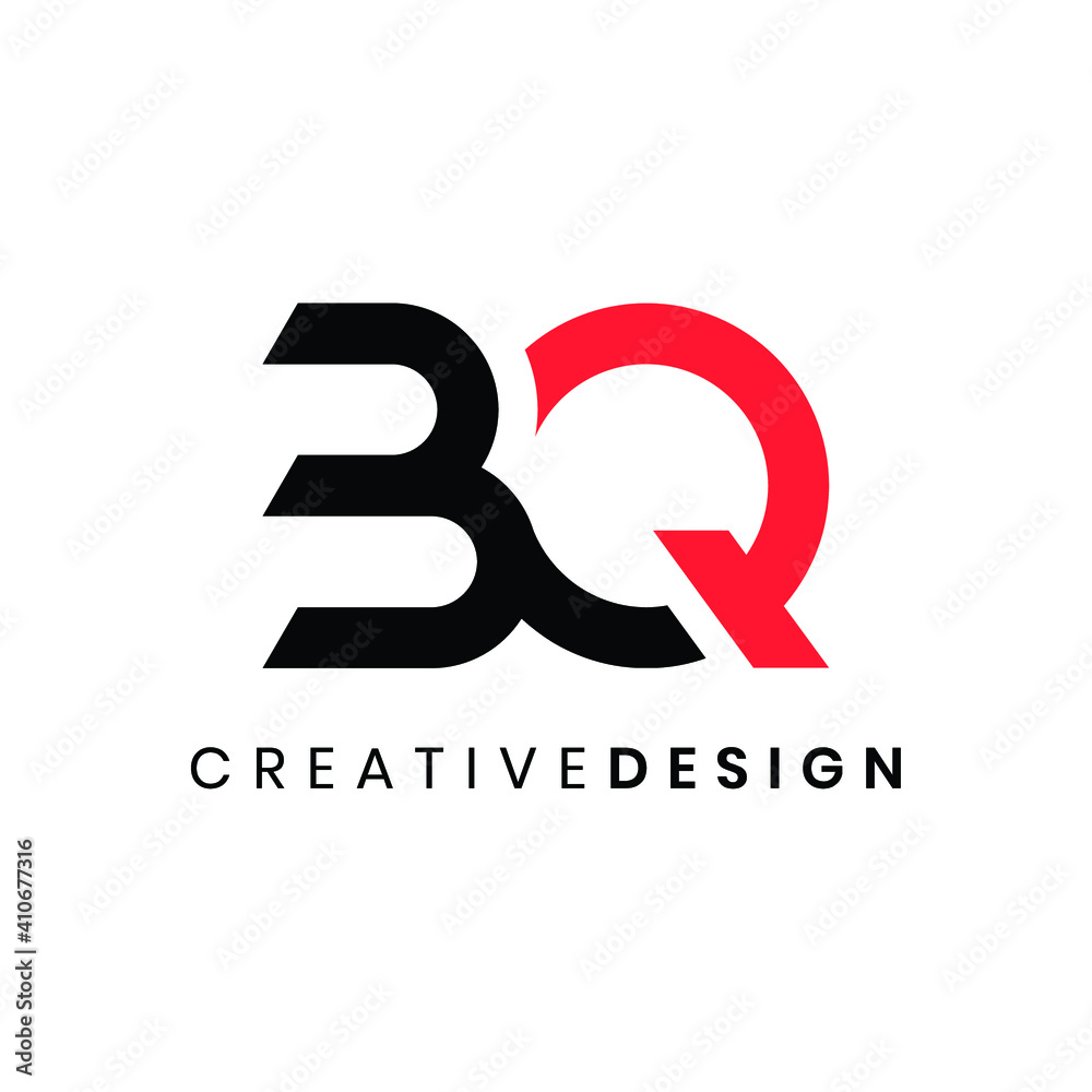 Modern letter BQ logo design Modern letter BQ logo design