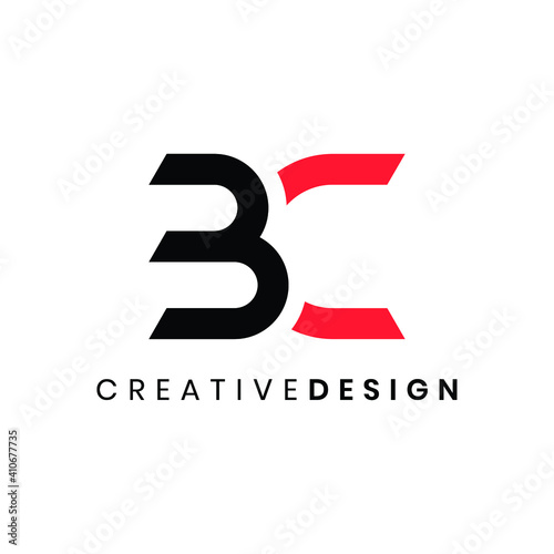 Modern letter BC logo design