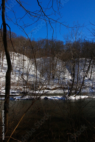 Highbanks Metro Park, River Bluff Area, in Winter, Columbus, Ohio photo