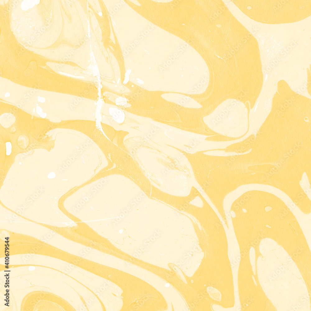 Yellow luxury marble ink texture on watercolor paper background. Marble stone image. Bath bomb effect. Psychedelic biomorphic art. Yellow luxury marble ink texture on watercolor paper background. Marble stone image. Bath bomb effect. Psychedelic biomorphic art.