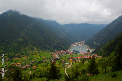 Uzungol, Turkey's Trabzon sets a landslide lake located in the province. It is located in the Uzungöl District of Çaykara district. It was formed by the rocks falling from the slopes blocking the Hald photo