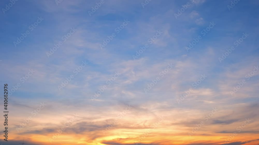 4K Time lapse, beautiful sky with clouds background, Sky with clouds weather nature cloud blue, Blue sky with clouds and sun, Clouds At Sunrise.