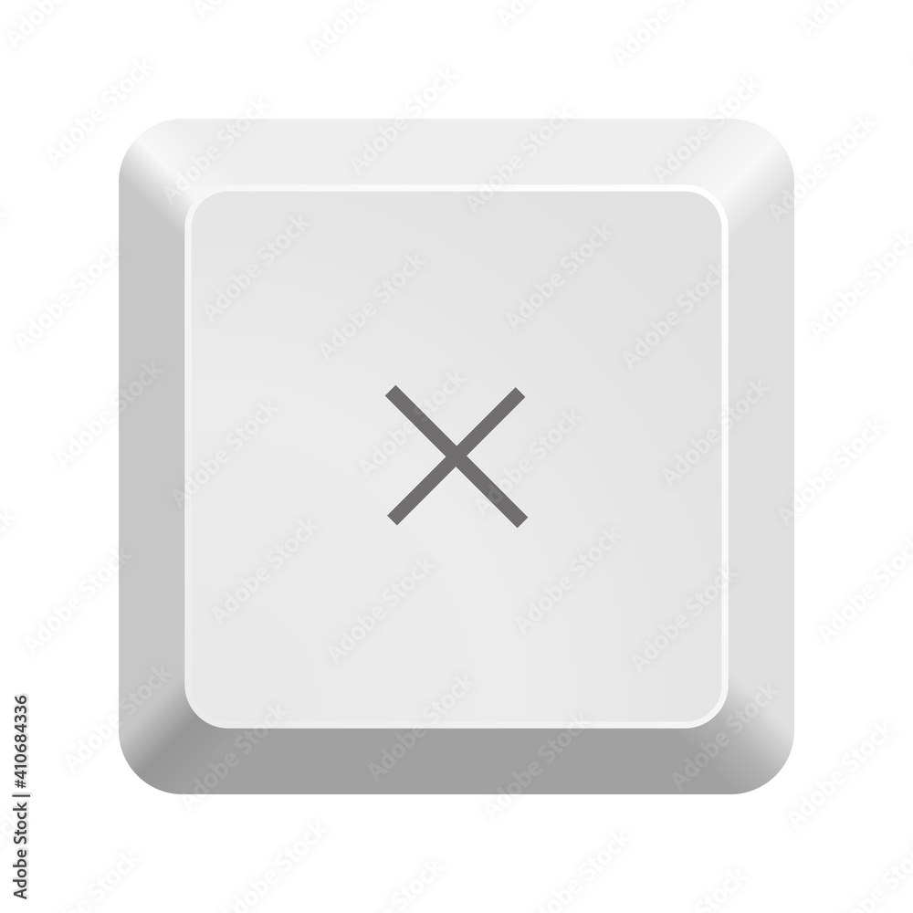 Button with symbol multiplication sign. Icon Vector Illustration. Button with symbol multiplication sign. Icon Vector Illustration.