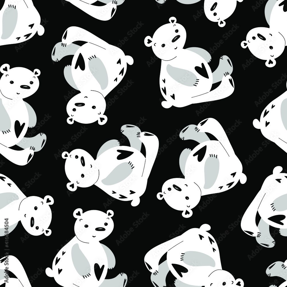 Fototapeta premium seamless background with bears