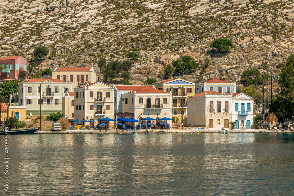 The waterfront at the easternmost Greek island of Kastellorizo