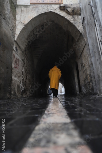 person walking in the street