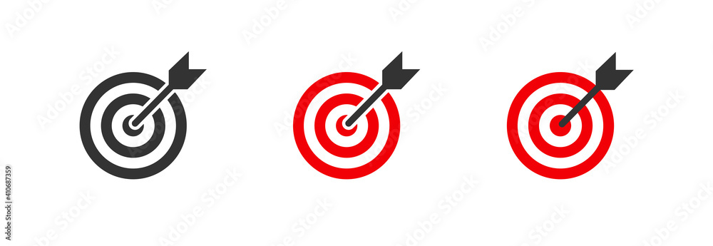 Target business icon. Set sign symbol for concept design. Vector