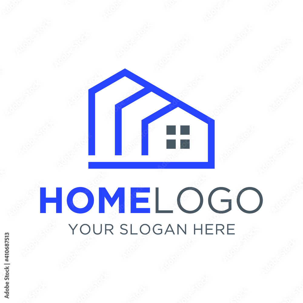 simple linear housing logo simple linear housing logo