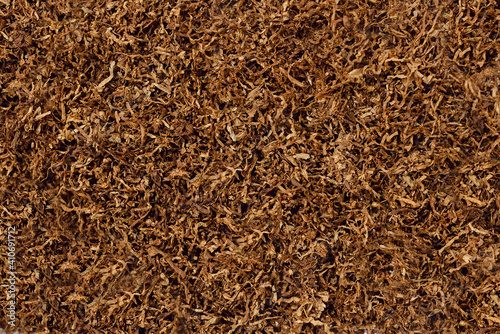 Texture of dry tobacco. High quality dry cut tobacco big leaf
