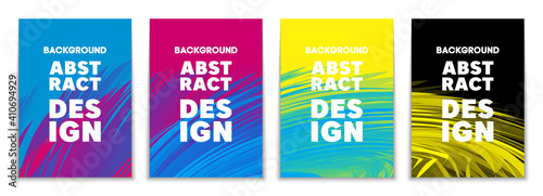 Minimalist abstract background CMYK colored frame design. Vector line gradient graphics. Vector illustration