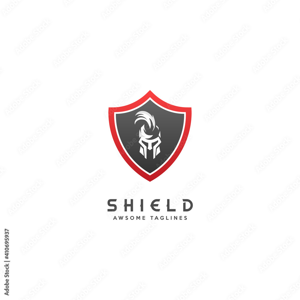Spartan Shield Symbol Design Template Flat Style Vector Spartan Shield Symbol Design Template Flat Style Vector