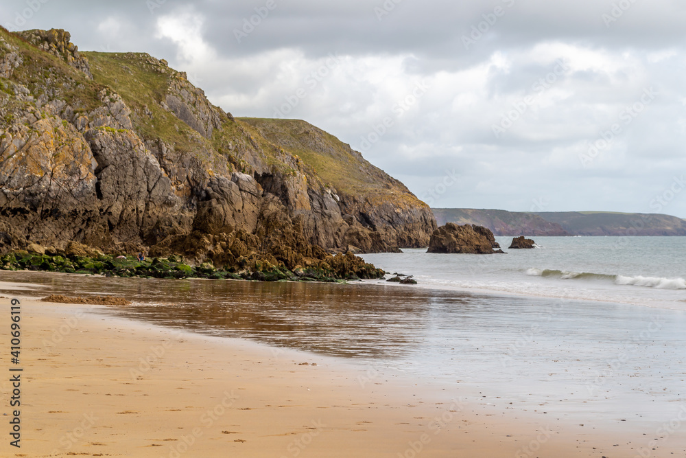 Beautiful and rocky coast in Wales. Beautiful and rocky coast in Wales.