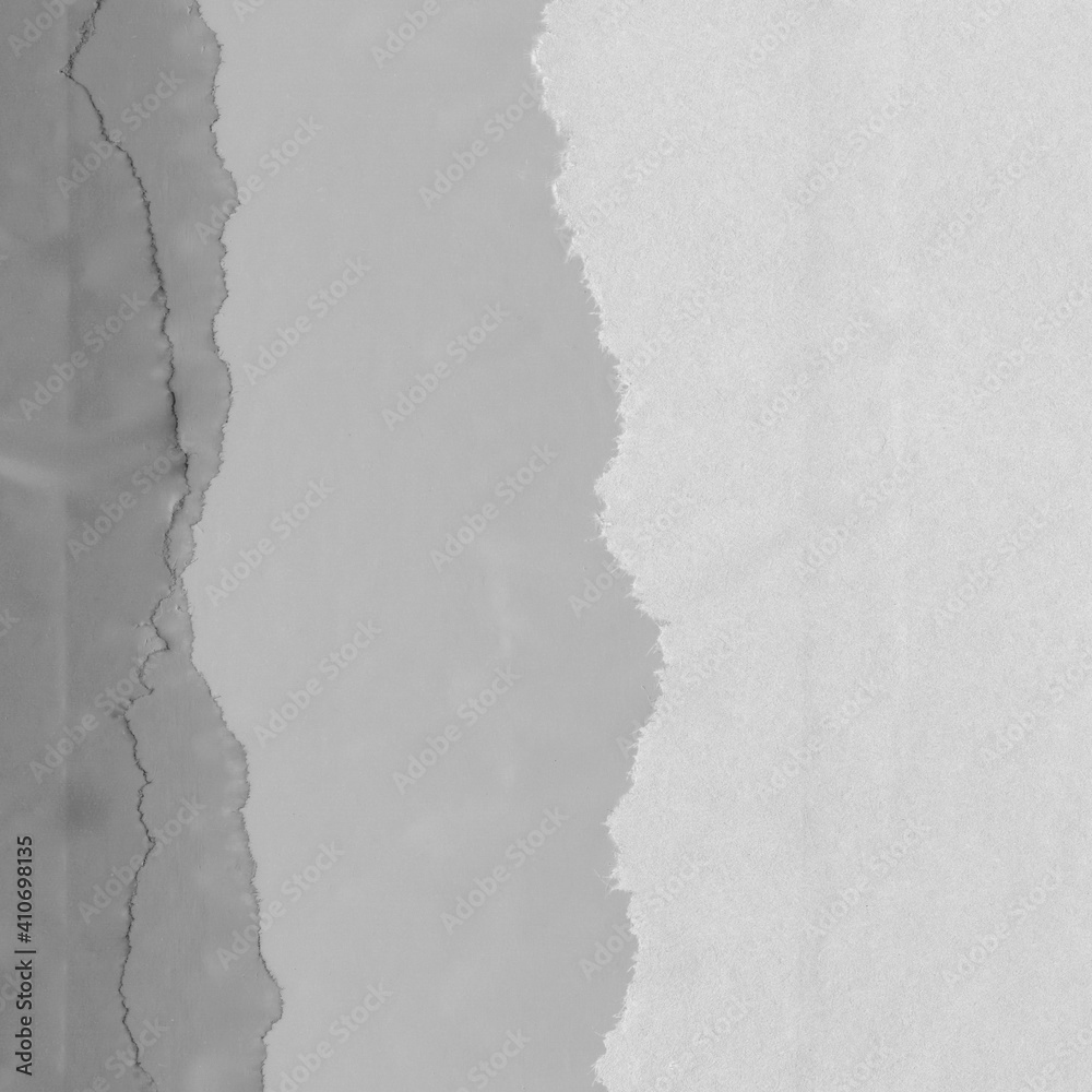 White torn paper collage close-up. Texture made from various paper and cardboard parts. Damaged old paper background. Vintage blank wallpaper. Material design backdrop. White torn paper collage close-up. Texture made from various paper and cardboard parts. Damaged old paper background. Vintage blank wallpaper. Material design backdrop.
