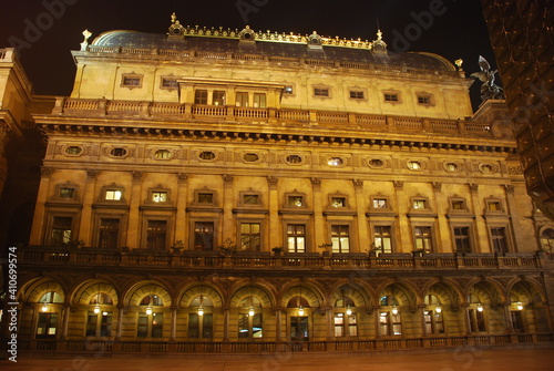 National Theatre in Prague at night