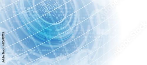 Quantum processing. Deep learning artificial intelligence. Future new technology  for business or science presentation