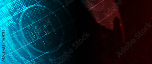 Quantum processing. Deep learning artificial intelligence. Future new technology  for business or science presentation