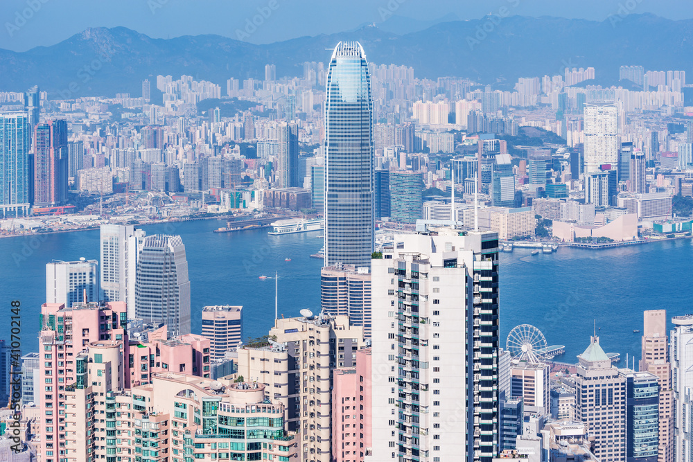 Naklejka premium View of Central District at day time.