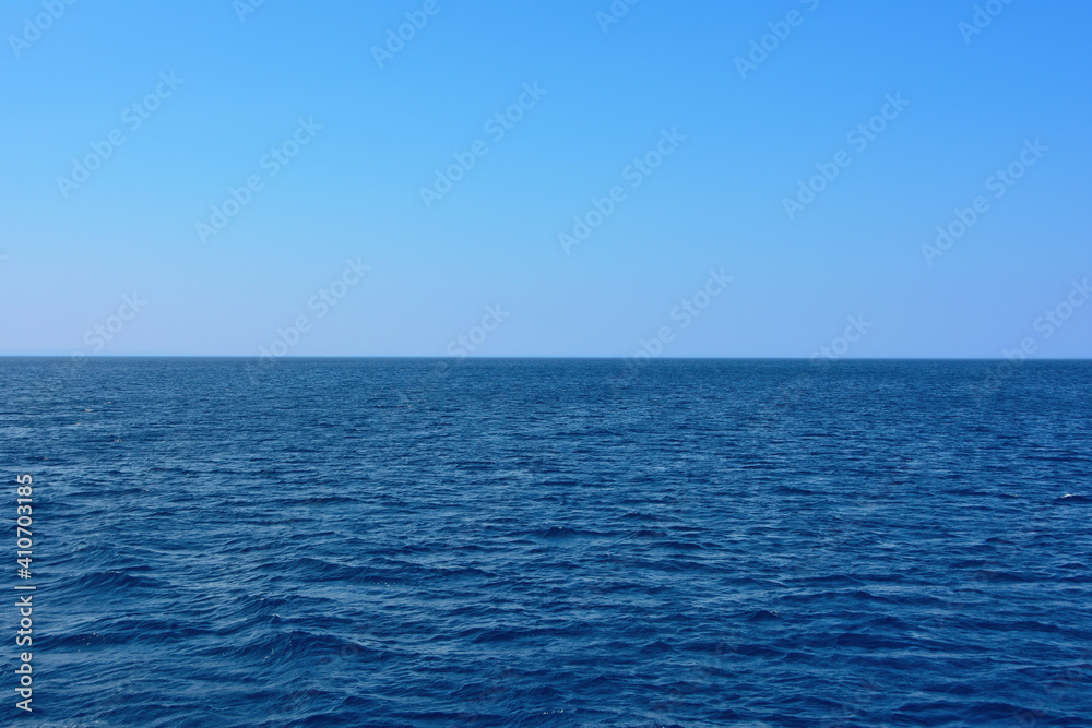 Very beautiful sea view with beautiful water, horizon and clear sky