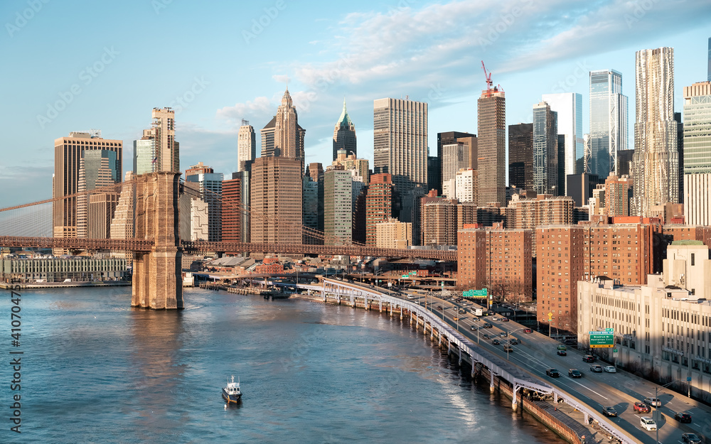 Naklejka premium New York in February