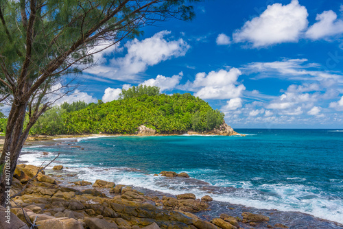 View on Police bay from a coast on Mahe island in Seychelles. © Aliaksandr