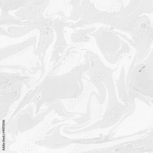 White marble ink texture on watercolor paper background. Marble gray stone image. Bath bomb effect. Psychedelic biomorphic art. 