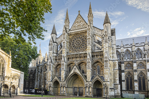 Westminster Abbey (The Collegiate Church of St Peter at Westminster) - Gothic church in City of Westminster, London. Westminster is traditional place of coronation and burial site for English monarchs photo