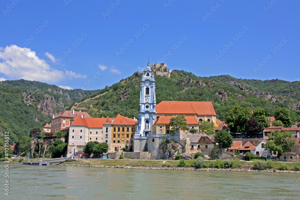 View of Dürnstein from the river Danube